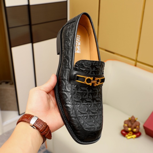 Cheap Salvatore Ferragamo Leather Shoes For Men #1230745 Replica Wholesale [$85.00 USD] [ITEM#1230745] on Replica Salvatore Ferragamo Leather Shoes