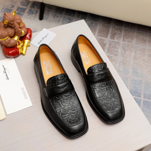 Cheap Salvatore Ferragamo Leather Shoes For Men #1230746 Replica Wholesale [$85.00 USD] [ITEM#1230746] on Replica Salvatore Ferragamo Leather Shoes