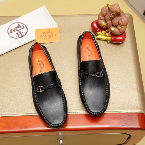 Cheap Hermes Leather Shoes For Men #1230750 Replica Wholesale [$72.00 USD] [ITEM#1230750] on Replica Hermes Leather Shoes