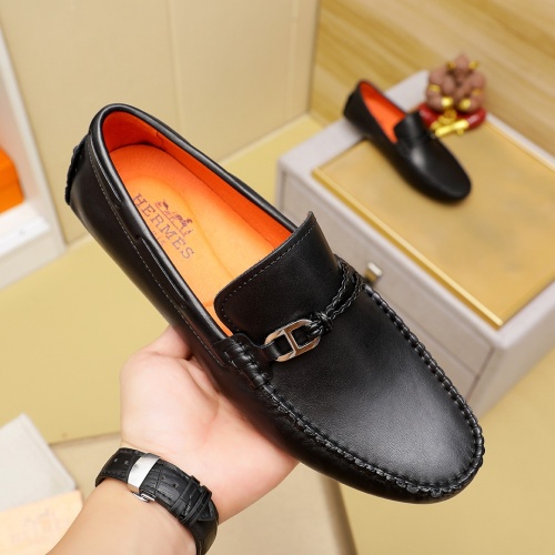 Cheap Hermes Leather Shoes For Men #1230750 Replica Wholesale [$72.00 USD] [ITEM#1230750] on Replica Hermes Leather Shoes