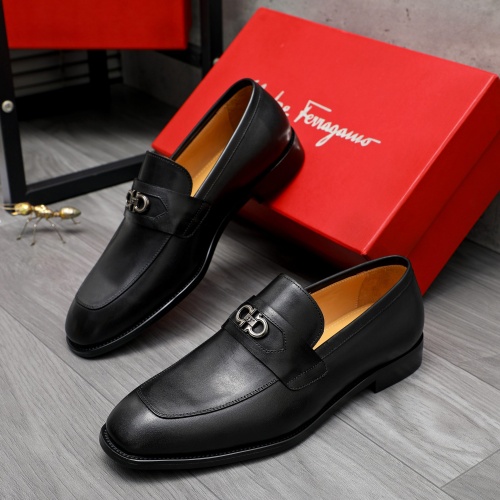 Cheap Salvatore Ferragamo Leather Shoes For Men #1230846 Replica Wholesale [$82.00 USD] [ITEM#1230846] on Replica Salvatore Ferragamo Leather Shoes