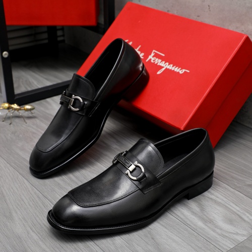 Cheap Salvatore Ferragamo Leather Shoes For Men #1230847 Replica Wholesale [$82.00 USD] [ITEM#1230847] on Replica Salvatore Ferragamo Leather Shoes