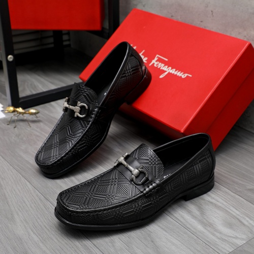 Cheap Salvatore Ferragamo Leather Shoes For Men #1230850 Replica Wholesale [$82.00 USD] [ITEM#1230850] on Replica Salvatore Ferragamo Leather Shoes