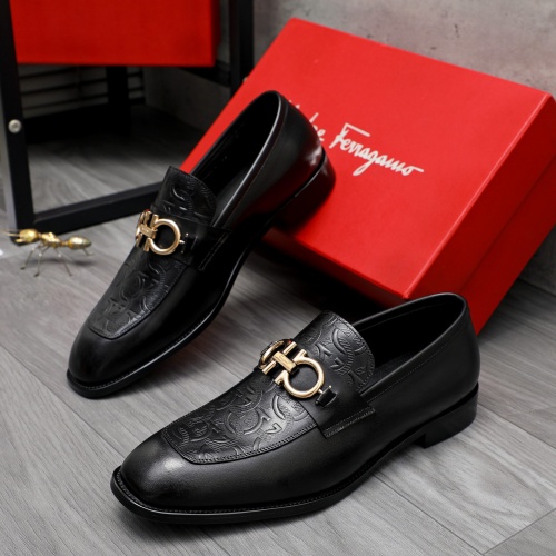 Cheap Salvatore Ferragamo Leather Shoes For Men #1230851 Replica Wholesale [$82.00 USD] [ITEM#1230851] on Replica Salvatore Ferragamo Leather Shoes