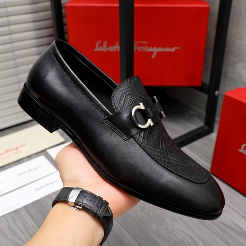 Cheap Salvatore Ferragamo Leather Shoes For Men #1230852 Replica Wholesale [$82.00 USD] [ITEM#1230852] on Replica Salvatore Ferragamo Leather Shoes