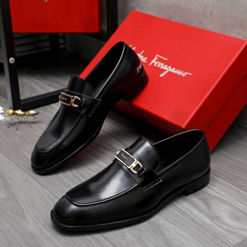 Cheap Salvatore Ferragamo Leather Shoes For Men #1230853 Replica Wholesale [$82.00 USD] [ITEM#1230853] on Replica Salvatore Ferragamo Leather Shoes