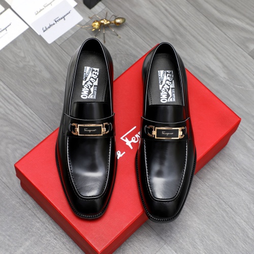 Cheap Salvatore Ferragamo Leather Shoes For Men #1230853 Replica Wholesale [$82.00 USD] [ITEM#1230853] on Replica Salvatore Ferragamo Leather Shoes