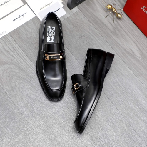 Cheap Salvatore Ferragamo Leather Shoes For Men #1230853 Replica Wholesale [$82.00 USD] [ITEM#1230853] on Replica Salvatore Ferragamo Leather Shoes