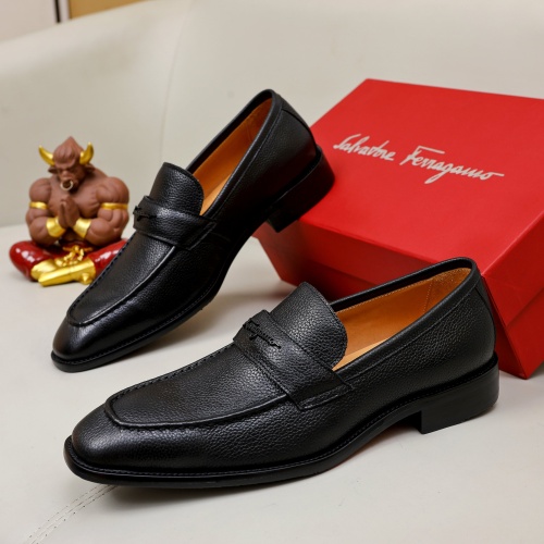 Cheap Salvatore Ferragamo Leather Shoes For Men #1230858 Replica Wholesale [$85.00 USD] [ITEM#1230858] on Replica Salvatore Ferragamo Leather Shoes