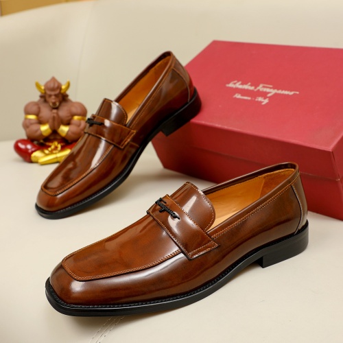 Cheap Salvatore Ferragamo Leather Shoes For Men #1230863 Replica Wholesale [$85.00 USD] [ITEM#1230863] on Replica Salvatore Ferragamo Leather Shoes