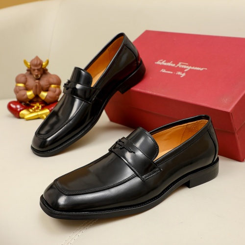 Cheap Salvatore Ferragamo Leather Shoes For Men #1230866 Replica Wholesale [$85.00 USD] [ITEM#1230866] on Replica Salvatore Ferragamo Leather Shoes