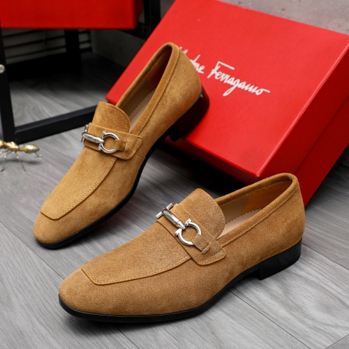 Cheap Salvatore Ferragamo Leather Shoes For Men #1230899 Replica Wholesale [$102.00 USD] [ITEM#1230899] on Replica Salvatore Ferragamo Leather Shoes