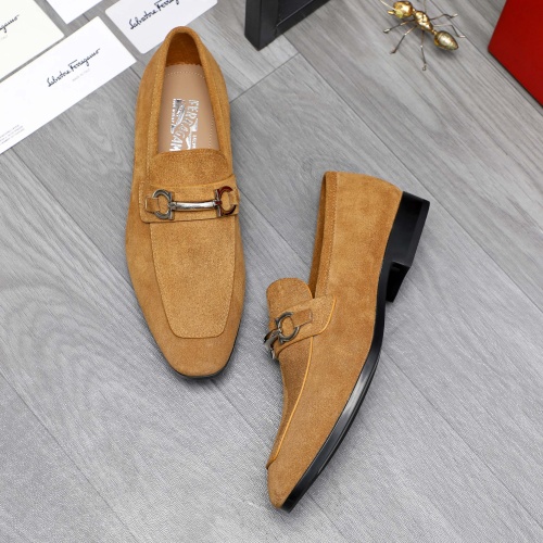 Cheap Salvatore Ferragamo Leather Shoes For Men #1230899 Replica Wholesale [$102.00 USD] [ITEM#1230899] on Replica Salvatore Ferragamo Leather Shoes