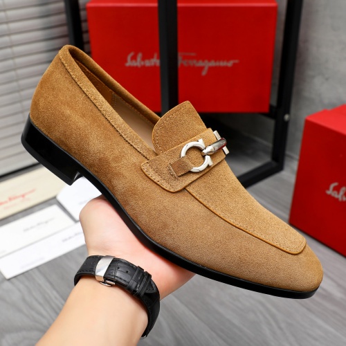 Cheap Salvatore Ferragamo Leather Shoes For Men #1230899 Replica Wholesale [$102.00 USD] [ITEM#1230899] on Replica Salvatore Ferragamo Leather Shoes