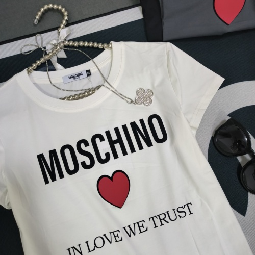 Cheap Moschino T-Shirts Short Sleeved For Women #1231017 Replica Wholesale [$32.00 USD] [ITEM#1231017] on Replica Moschino T-Shirts