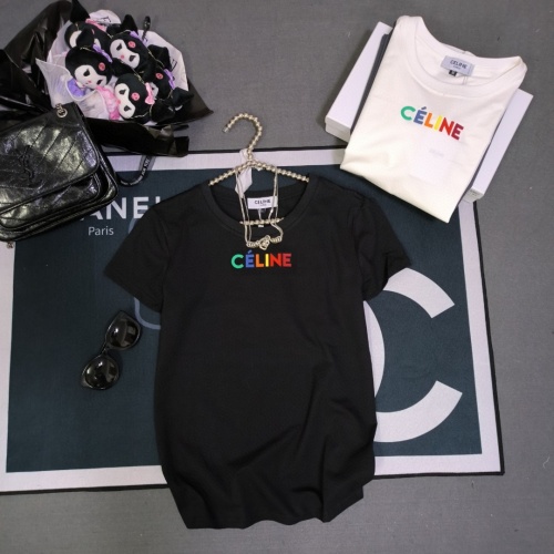 Cheap Celine T-Shirts Short Sleeved For Women #1231023 Replica Wholesale [$32.00 USD] [ITEM#1231023] on Replica Celine T-Shirts