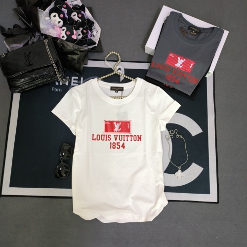 Cheap Louis Vuitton LV T-Shirts Short Sleeved For Women #1231040 Replica Wholesale [$32.00 USD] [ITEM#1231040] on Replica Louis Vuitton LV T-Shirts