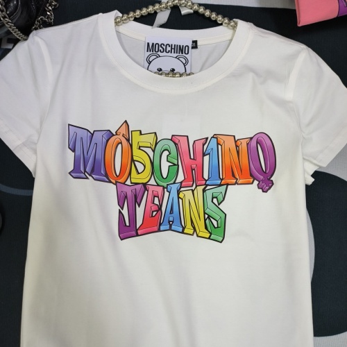 Cheap Moschino T-Shirts Short Sleeved For Women #1231048 Replica Wholesale [$32.00 USD] [ITEM#1231048] on Replica Moschino T-Shirts