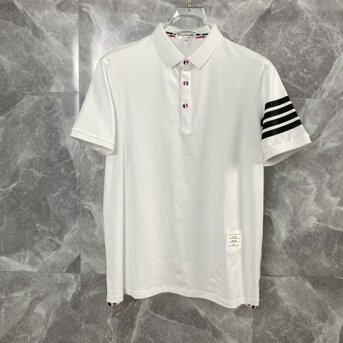 Cheap Thom Browne TB T-Shirts Short Sleeved For Men #1231129 Replica Wholesale [$48.00 USD] [ITEM#1231129] on Replica Thom Browne TB T-Shirts