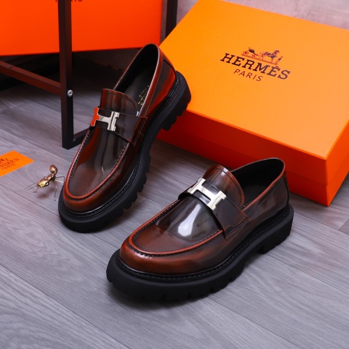 Cheap Hermes Leather Shoes For Men #1231224 Replica Wholesale [$118.00 USD] [ITEM#1231224] on Replica Hermes Leather Shoes