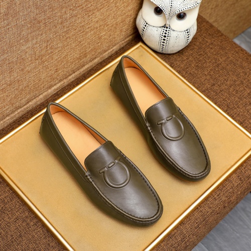 Cheap Salvatore Ferragamo Leather Shoes For Men #1231620 Replica Wholesale [$68.00 USD] [ITEM#1231620] on Replica Salvatore Ferragamo Leather Shoes