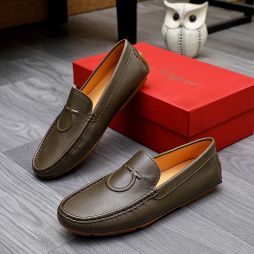 Cheap Salvatore Ferragamo Leather Shoes For Men #1231620 Replica Wholesale [$68.00 USD] [ITEM#1231620] on Replica Salvatore Ferragamo Leather Shoes