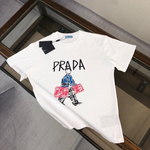 Cheap Prada T-Shirts Short Sleeved For Unisex #1231664 Replica Wholesale [$40.00 USD] [ITEM#1231664] on Replica Prada T-Shirts