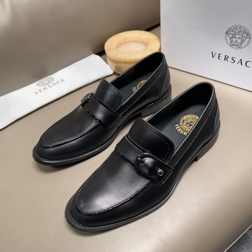 Cheap Versace Leather Shoes For Men #1231690 Replica Wholesale [$76.00 USD] [ITEM#1231690] on Replica Versace Leather Shoes