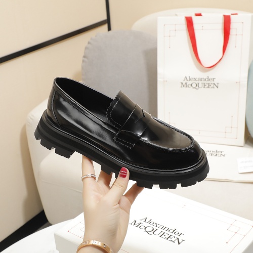 Cheap Alexander McQueen Leather Shoes For Women #1231773 Replica Wholesale [$105.00 USD] [ITEM#1231773] on Replica Alexander McQueen Leather Shoes