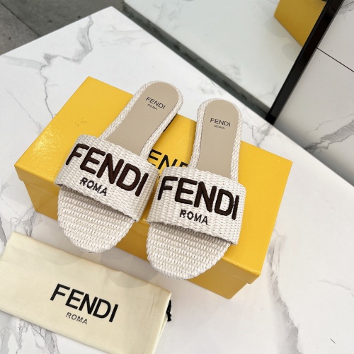 Cheap Fendi Slippers For Women #1231804 Replica Wholesale [$82.00 USD] [ITEM#1231804] on Replica Fendi Slippers