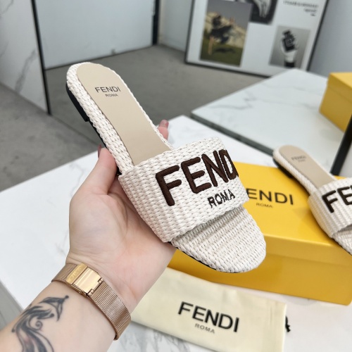 Cheap Fendi Slippers For Women #1231804 Replica Wholesale [$82.00 USD] [ITEM#1231804] on Replica Fendi Slippers