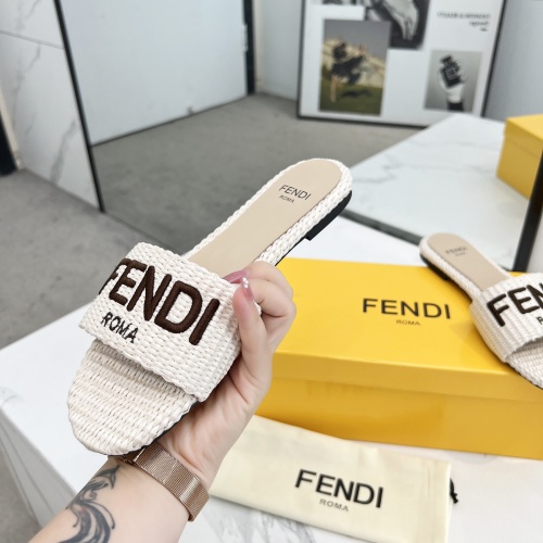 Cheap Fendi Slippers For Women #1231804 Replica Wholesale [$82.00 USD] [ITEM#1231804] on Replica Fendi Slippers