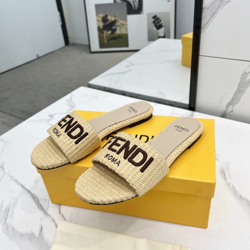 Cheap Fendi Slippers For Women #1231805 Replica Wholesale [$82.00 USD] [ITEM#1231805] on Replica Fendi Slippers