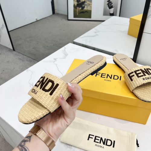 Cheap Fendi Slippers For Women #1231805 Replica Wholesale [$82.00 USD] [ITEM#1231805] on Replica Fendi Slippers