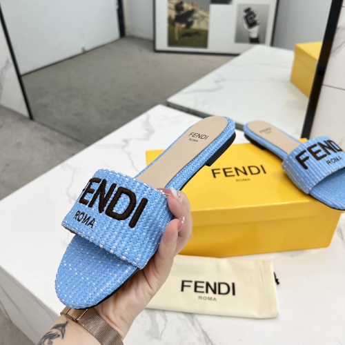 Cheap Fendi Slippers For Women #1231809 Replica Wholesale [$82.00 USD] [ITEM#1231809] on Replica Fendi Slippers