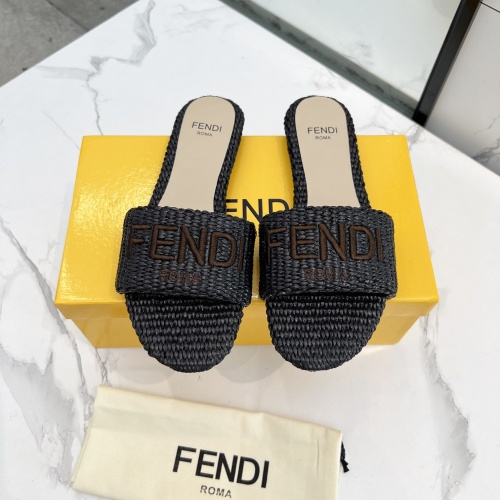 Cheap Fendi Slippers For Women #1231810 Replica Wholesale [$82.00 USD] [ITEM#1231810] on Replica Fendi Slippers