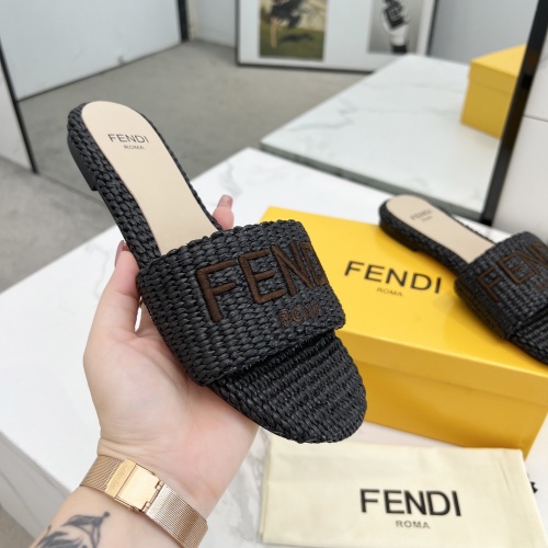 Cheap Fendi Slippers For Women #1231810 Replica Wholesale [$82.00 USD] [ITEM#1231810] on Replica Fendi Slippers