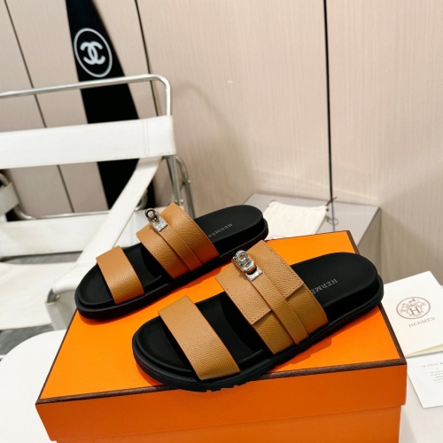 Cheap Hermes Slippers For Men #1232105 Replica Wholesale [$98.00 USD] [ITEM#1232105] on Replica Hermes Slippers