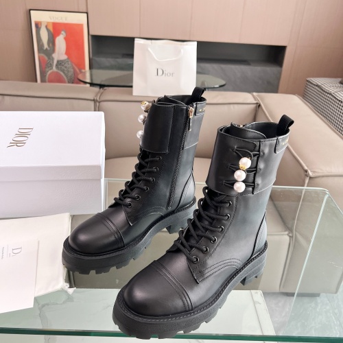 Cheap Christian Dior Boots For Women #1232239 Replica Wholesale [$128.00 USD] [ITEM#1232239] on Replica Christian Dior Boots