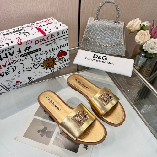 Cheap Dolce &amp; Gabbana D&amp;G Slippers For Women #1232322 Replica Wholesale [$82.00 USD] [ITEM#1232322] on Replica Dolce &amp; Gabbana D&amp;G Slippers