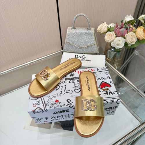 Cheap Dolce &amp; Gabbana D&amp;G Slippers For Women #1232322 Replica Wholesale [$82.00 USD] [ITEM#1232322] on Replica Dolce &amp; Gabbana D&amp;G Slippers