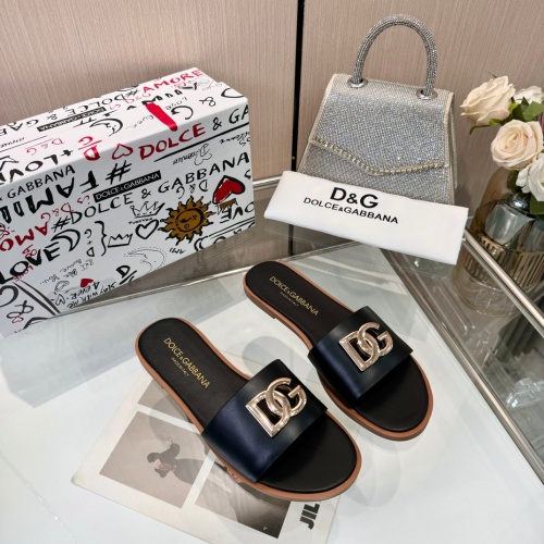 Cheap Dolce &amp; Gabbana D&amp;G Slippers For Women #1232324 Replica Wholesale [$82.00 USD] [ITEM#1232324] on Replica Dolce &amp; Gabbana D&amp;G Slippers