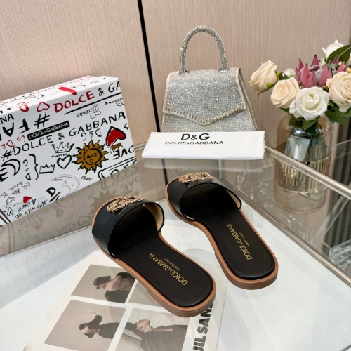 Cheap Dolce &amp; Gabbana D&amp;G Slippers For Women #1232324 Replica Wholesale [$82.00 USD] [ITEM#1232324] on Replica Dolce &amp; Gabbana D&amp;G Slippers