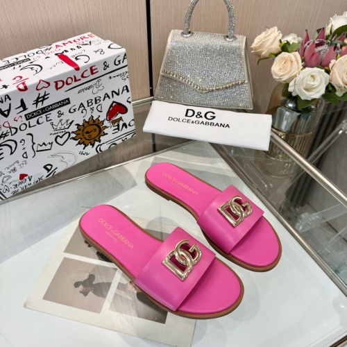 Cheap Dolce &amp; Gabbana D&amp;G Slippers For Women #1232325 Replica Wholesale [$82.00 USD] [ITEM#1232325] on Replica Dolce &amp; Gabbana D&amp;G Slippers