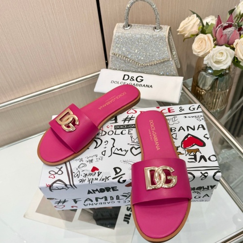 Cheap Dolce &amp; Gabbana D&amp;G Slippers For Women #1232326 Replica Wholesale [$82.00 USD] [ITEM#1232326] on Replica Dolce &amp; Gabbana D&amp;G Slippers