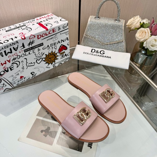 Cheap Dolce &amp; Gabbana D&amp;G Slippers For Women #1232329 Replica Wholesale [$82.00 USD] [ITEM#1232329] on Replica Dolce &amp; Gabbana D&amp;G Slippers