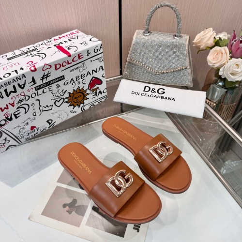 Cheap Dolce &amp; Gabbana D&amp;G Slippers For Women #1232330 Replica Wholesale [$82.00 USD] [ITEM#1232330] on Replica Dolce &amp; Gabbana D&amp;G Slippers