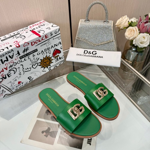 Cheap Dolce &amp; Gabbana D&amp;G Slippers For Women #1232337 Replica Wholesale [$82.00 USD] [ITEM#1232337] on Replica Dolce &amp; Gabbana D&amp;G Slippers