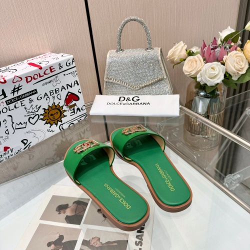 Cheap Dolce &amp; Gabbana D&amp;G Slippers For Women #1232337 Replica Wholesale [$82.00 USD] [ITEM#1232337] on Replica Dolce &amp; Gabbana D&amp;G Slippers