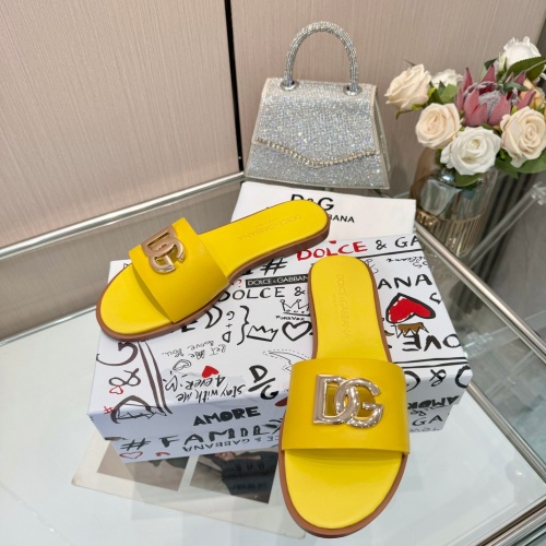 Cheap Dolce &amp; Gabbana D&amp;G Slippers For Women #1232338 Replica Wholesale [$82.00 USD] [ITEM#1232338] on Replica Dolce &amp; Gabbana D&amp;G Slippers